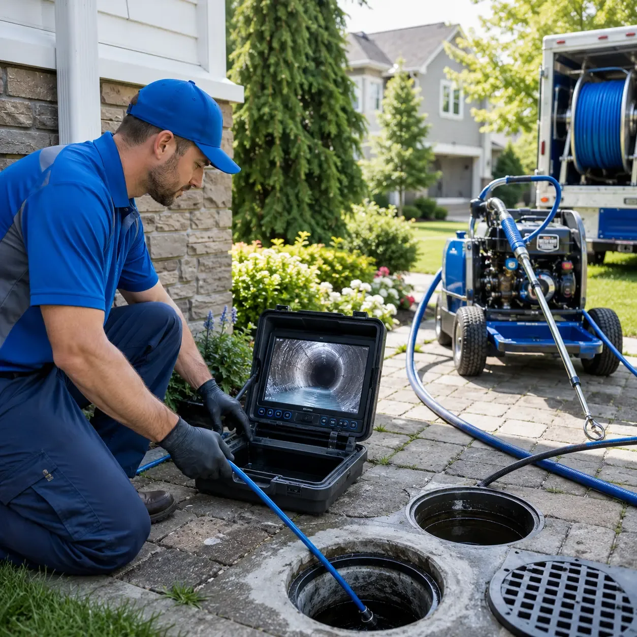 Outdoor drain cleaning professionals serving Brussels, WI