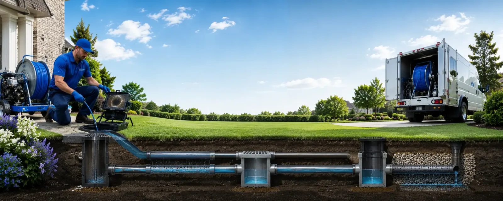 Outdoor drain cleaning information for Brussels, WI